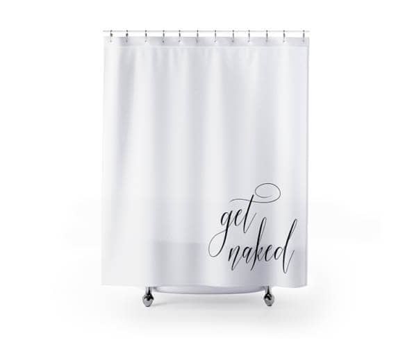 Simple and Unique Shower Curtain for Getting Naked
