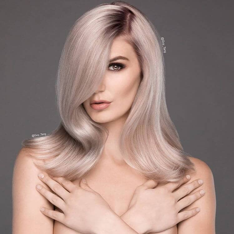 All-Over Light Ash Blonde Hair Color