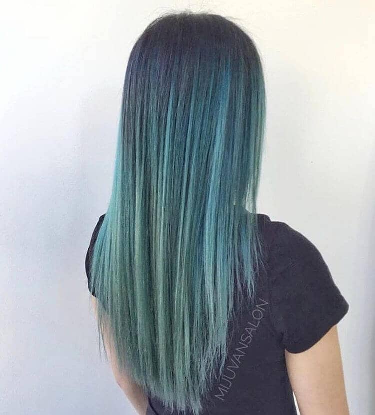 Mermaid Hair Blue Green Shade