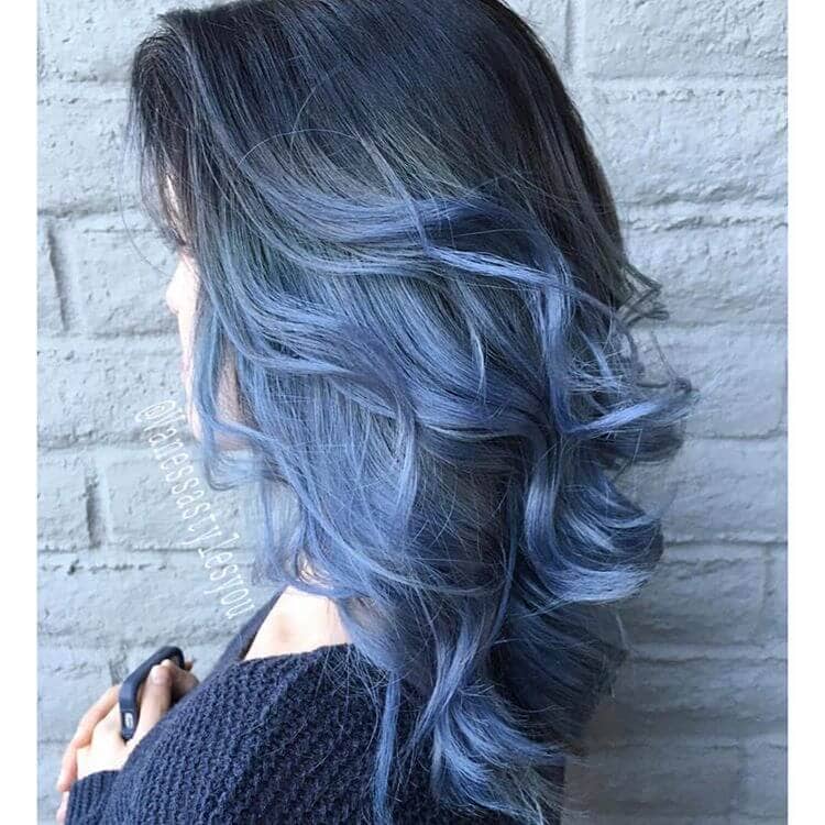 Medium Blue Jean Colored Hair