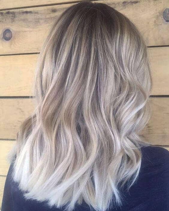 Subtle Light Ash Blonde Hair in Ombre