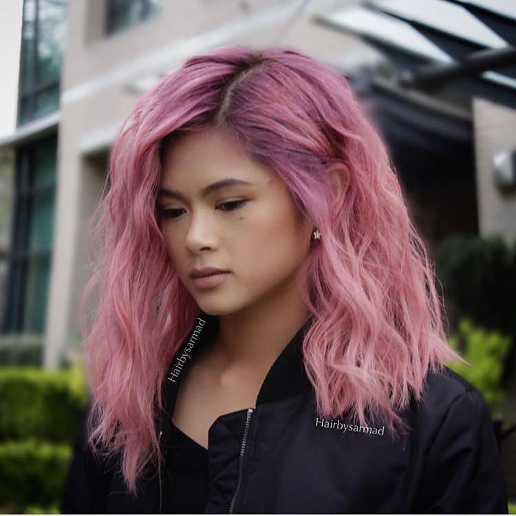 Edgy All-over Vibrant Pastel Pink Ombre Color