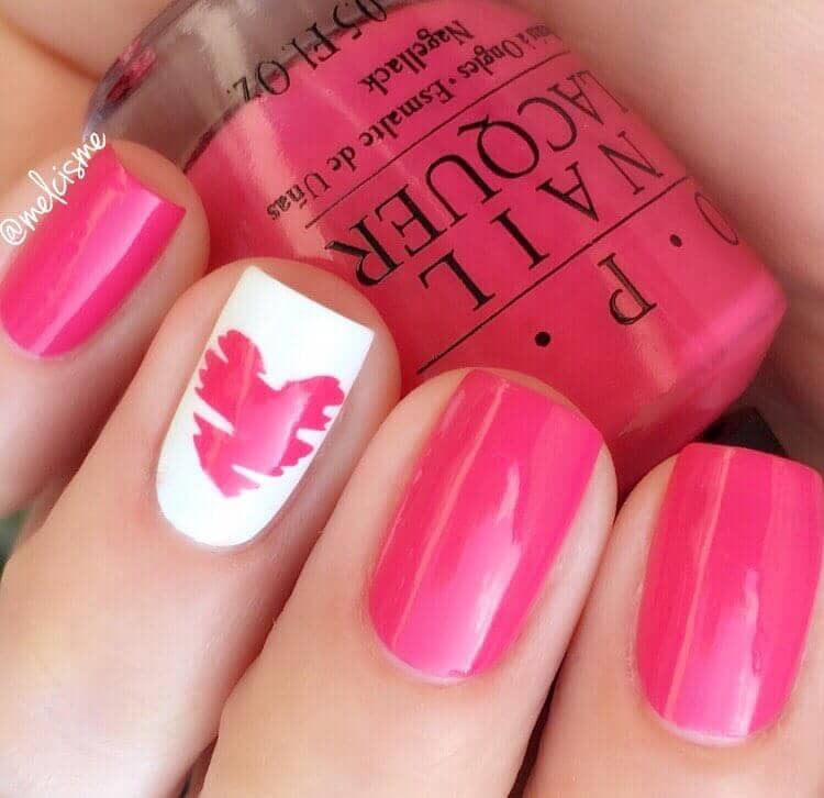 Bold Heart Design in Hot Pink