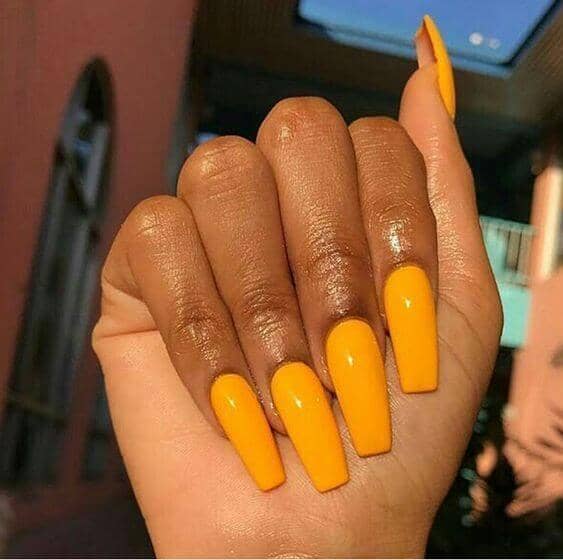 Creamsicle Summer Orange Long Nail Design