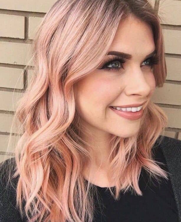 Quick Effortless Waves for Pink Blonde Hair