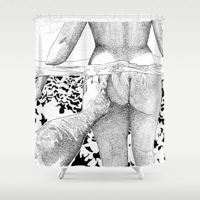 Hilarious Booty Grab Shower Curtain
