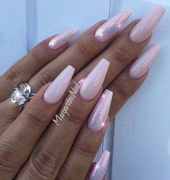 Unicorn Magic Pink Stiletto Nails