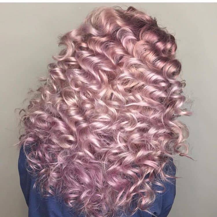 Shimmery Violet Pink Ringlet Curls