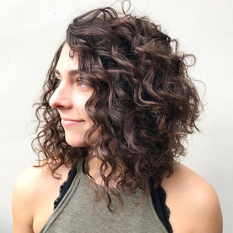 Loose Curls In A Long Curly Bob