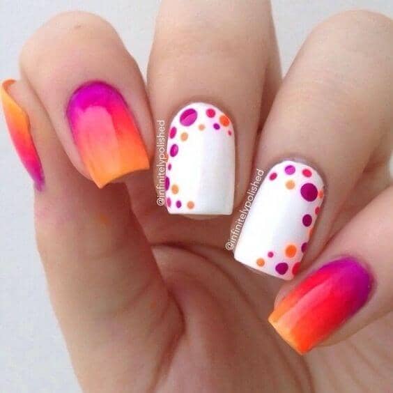 Unique Nails with Orange Gradients