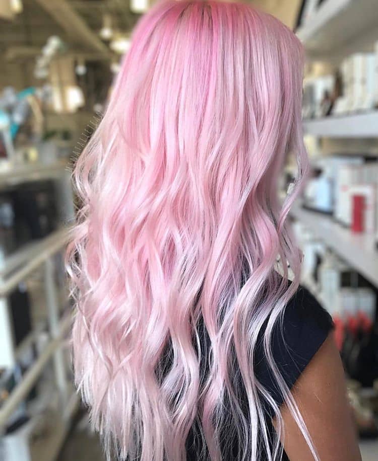 White Blonde With Neon Pink