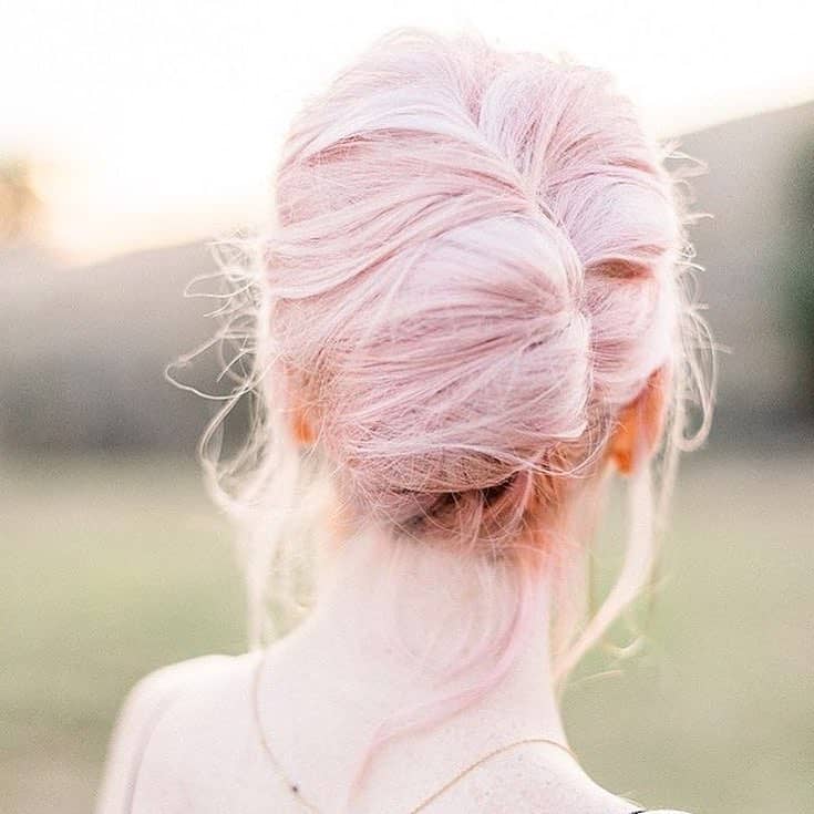 White Blonde With Neon Pink