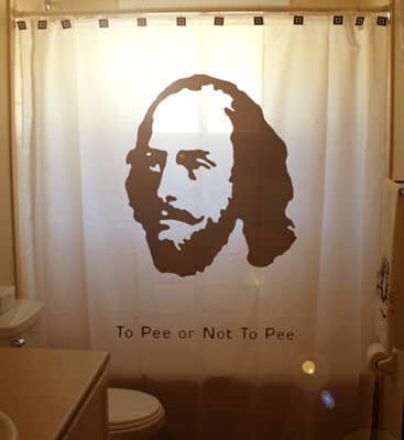 Laughable Shakespeare Style Quote Shower Curtain