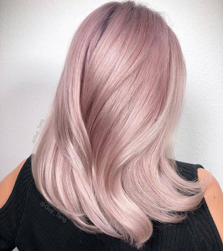 White Blonde With Neon Pink