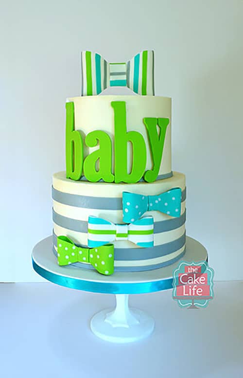 Here's a "Bowtiful" Baby Shower Cake