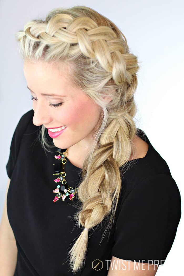 Chunky Asymmetrical Dutch Braid