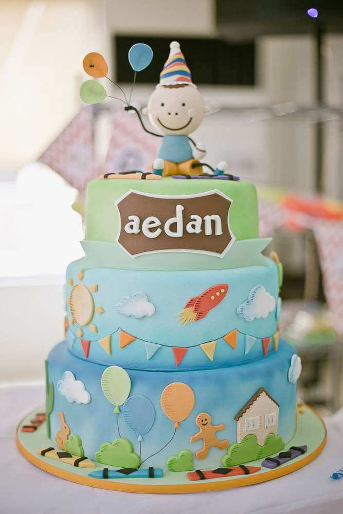 Happy Baby Shower Cake for Boys