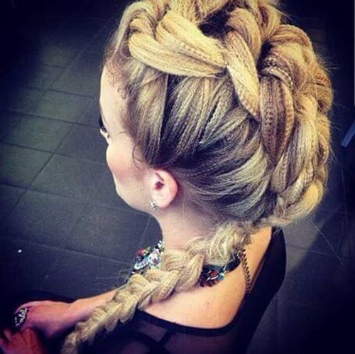 Loose, Crimped Dutch Braid is Fresh and Elegant