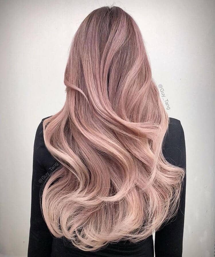 Silky Blonde and Pink Ombre Glamorous Rose Hold Hair