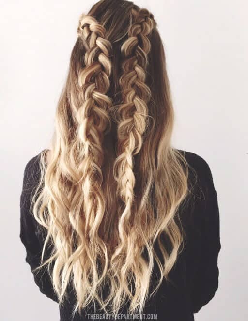 Two Braids Blend Right Into Bottom Hair