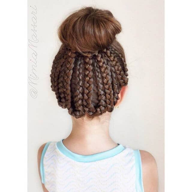 Remarkable Top Knot Style with Braids