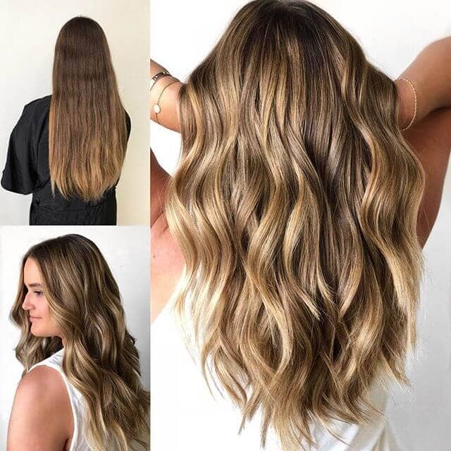 Long Layered Waves with Subtle Highlights