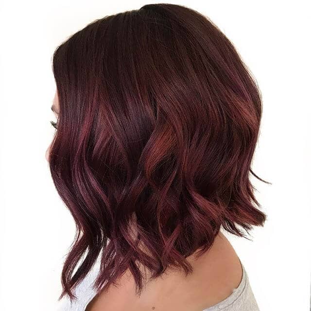 Long A-line Bob with a Merlot Tint