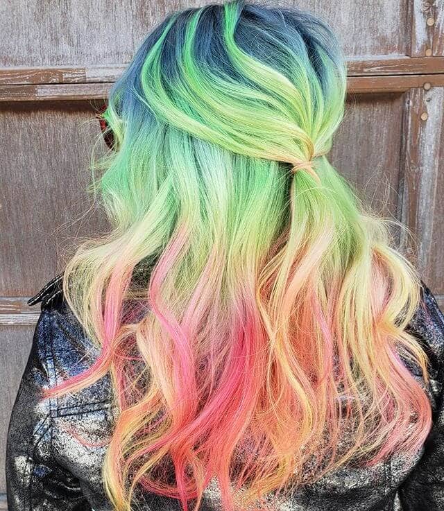 Cool Rainbow Locks for Daring Gals