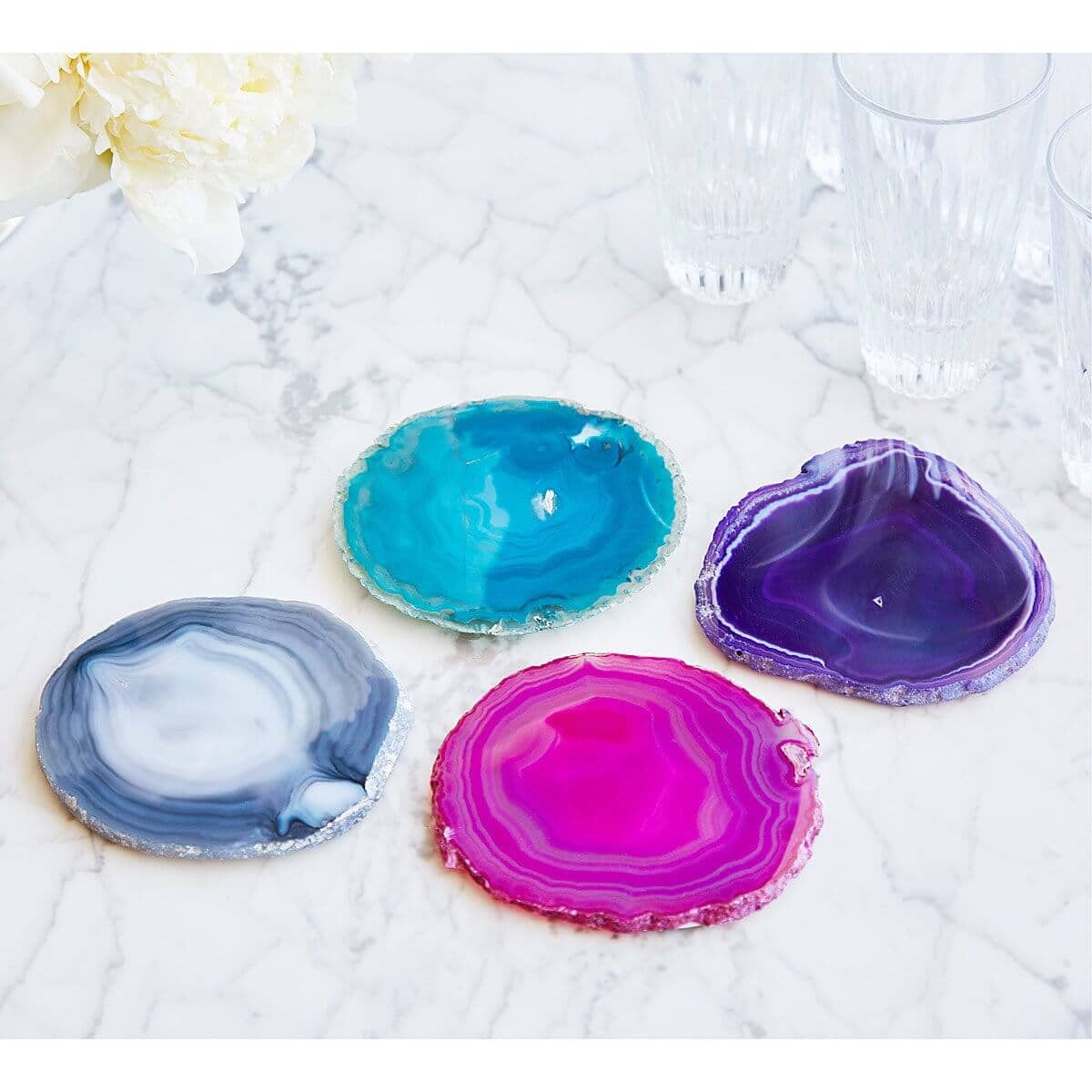 Give Jewel Toned Coasters From Brazil