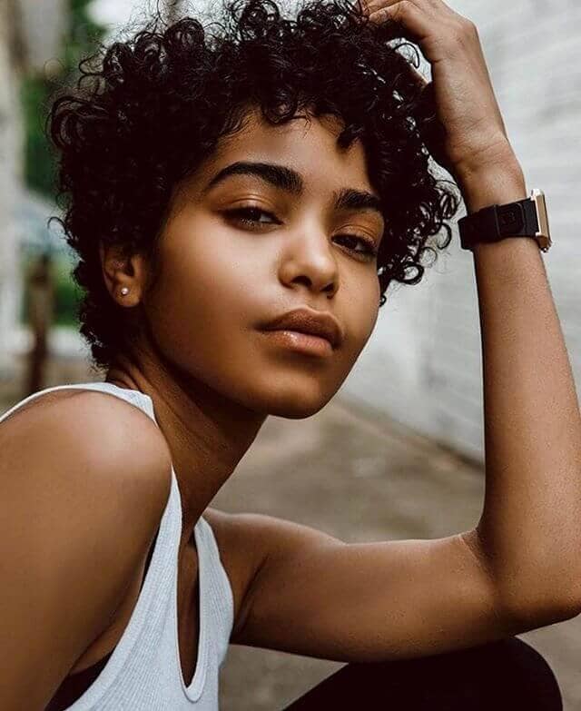 Super Sweet Mop Pixie Cut Of Natural Curls Curly Pixie