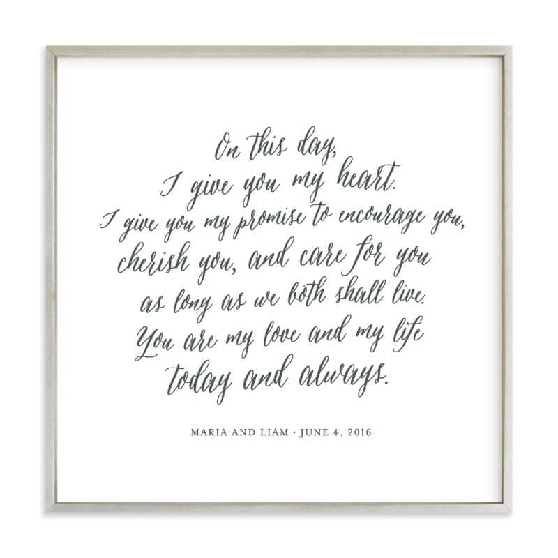 Make Your Vows Into Art