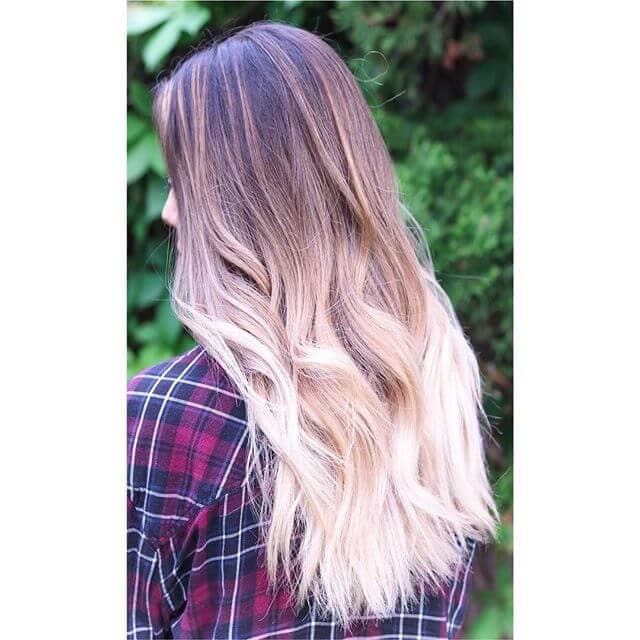 Dramatic Bleached Ombre Ends with Subtle Waves