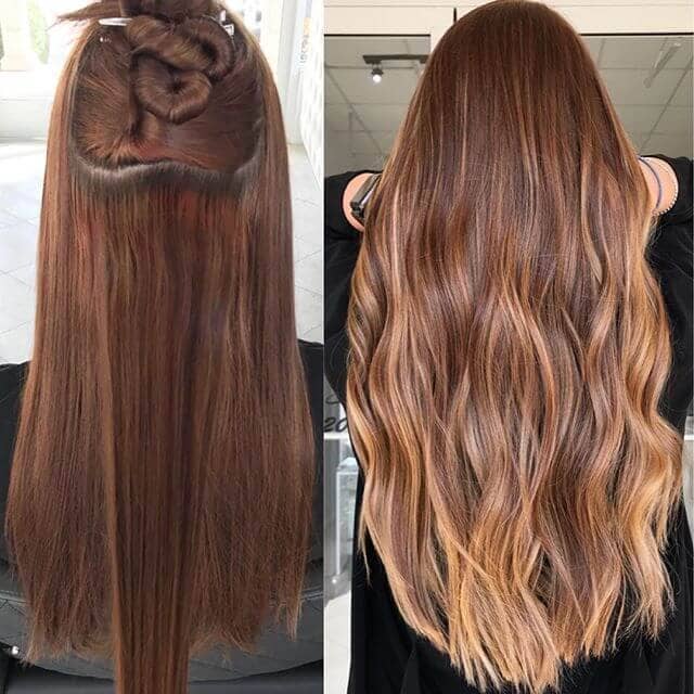 Glowing Copper with Natural Deep Caramel Highlights