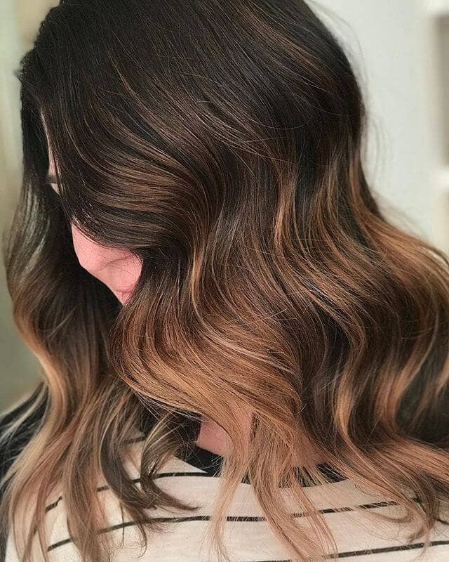 Natural Chestnut with a Caramel Fade