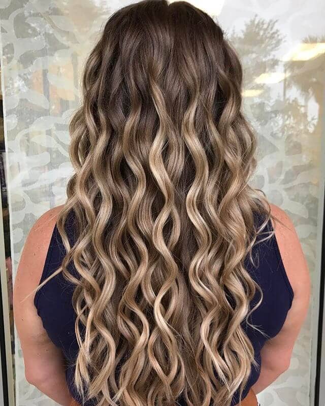  Wavy Golden Blonde Loose Spiral Curls