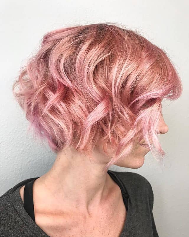 Soft Pastel Pixie Cut For Wavy Hair Naturally Curly Hair Pixie Cut