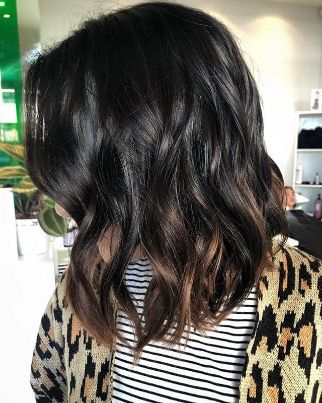 Wavy Lob with Dip-dyed ends