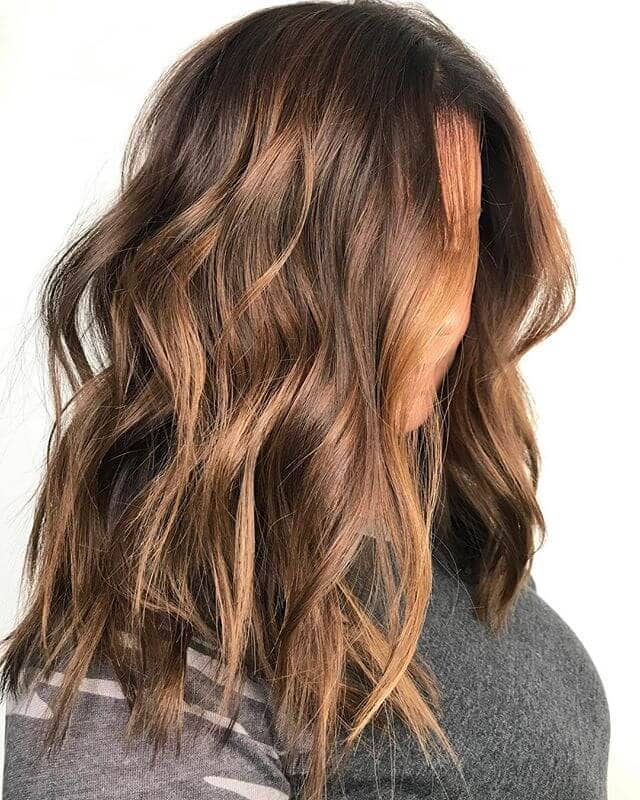 Golden Brown and Copper Burnished Highlights
