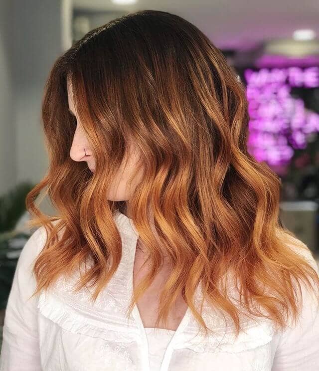 Blended Golden Brown and Cinnamon Ombre