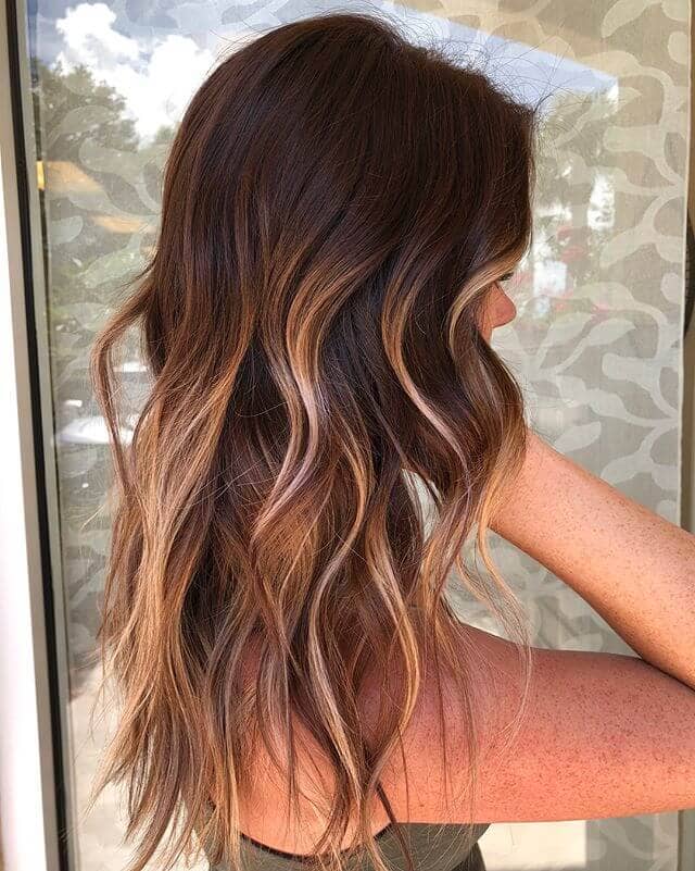 Brunette with Beachy Russet and Blonde Hues