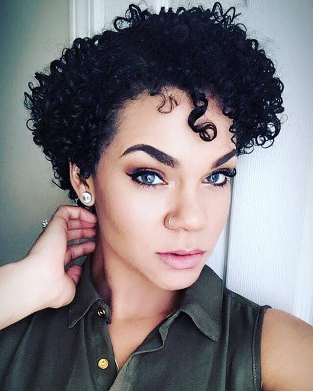 Awesome Wet Curls Pixie Cuts With Accent Pieces Pixie Cut