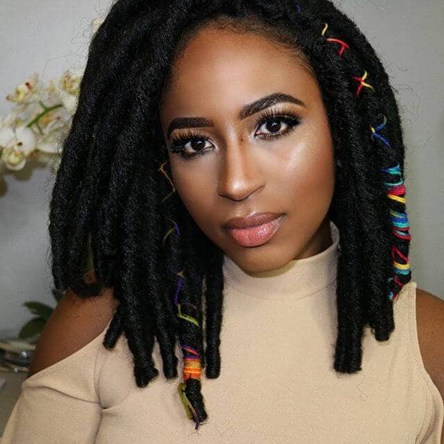 Simple Crochet braids with Colorful Bands