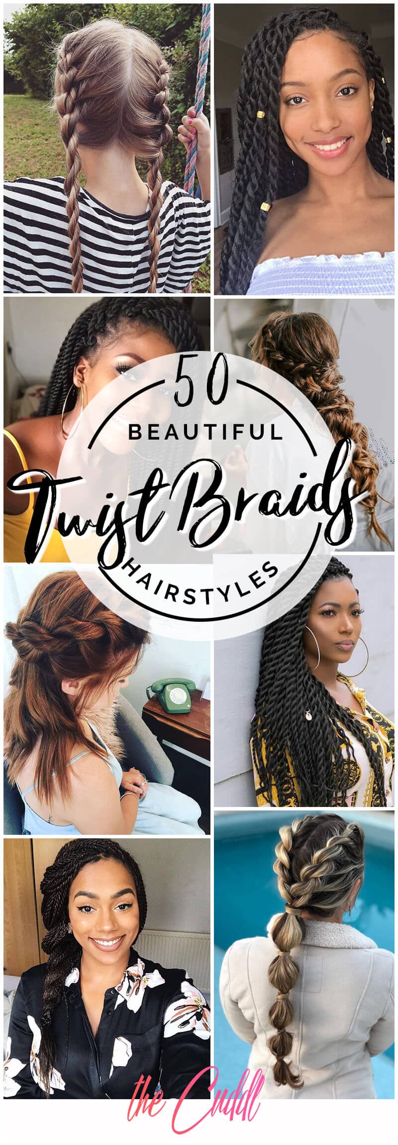 50 Beautiful Ways to Wear Twist Braids for All Hair Textures