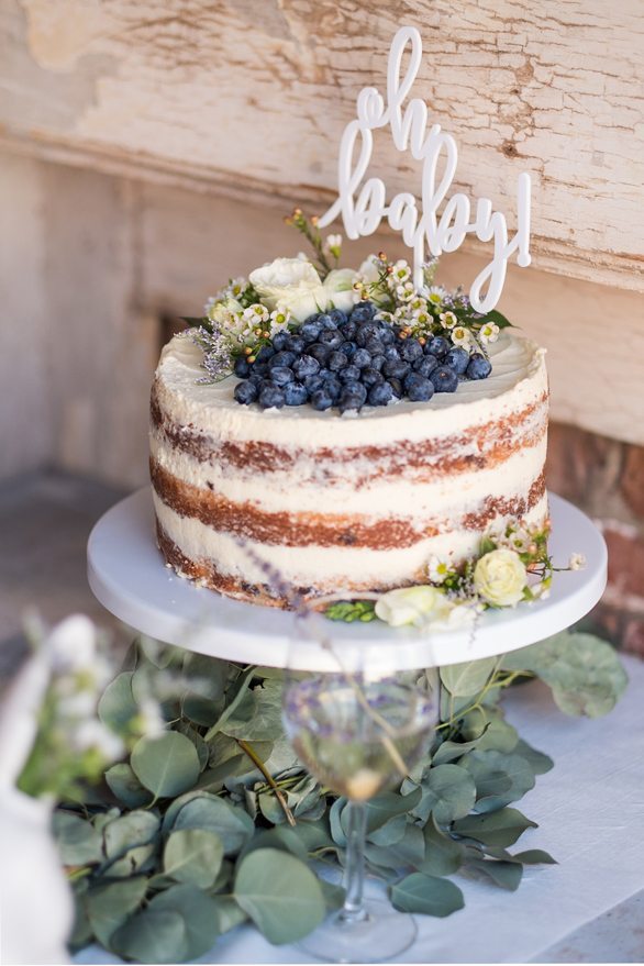 Rustic Crumb Coated Three-Tier Cake with Berries