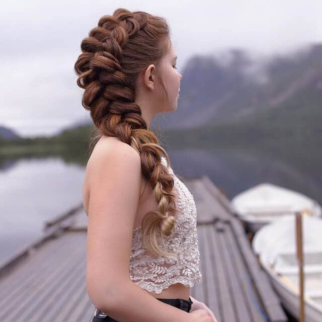 Long Inverted French Braid With Big Volume
