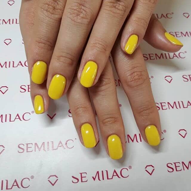 Anything But Basic Yellow Nails