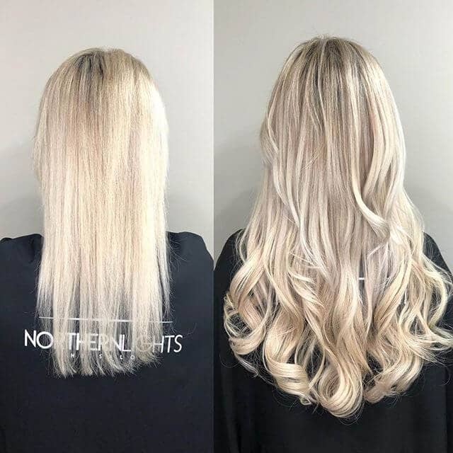 Long Blonde Layers with Gently Tossed Curls for Straight Hair