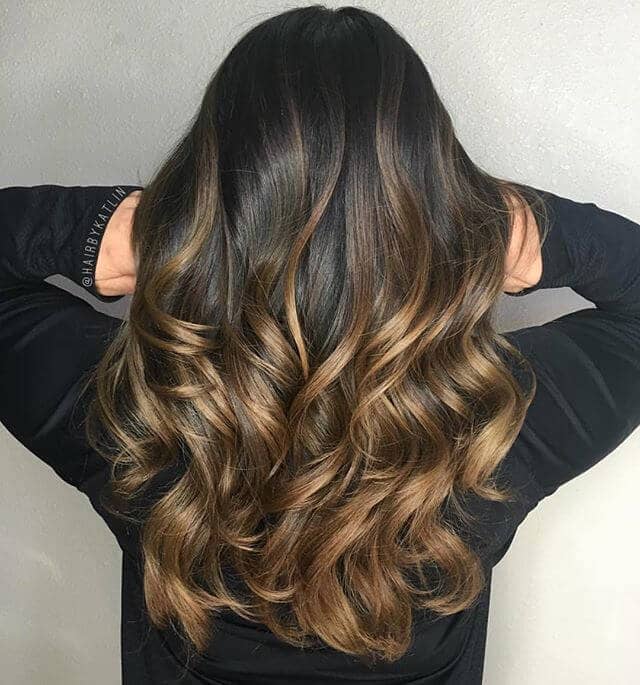 Dark Brown and Copper Hair with Curly Layers