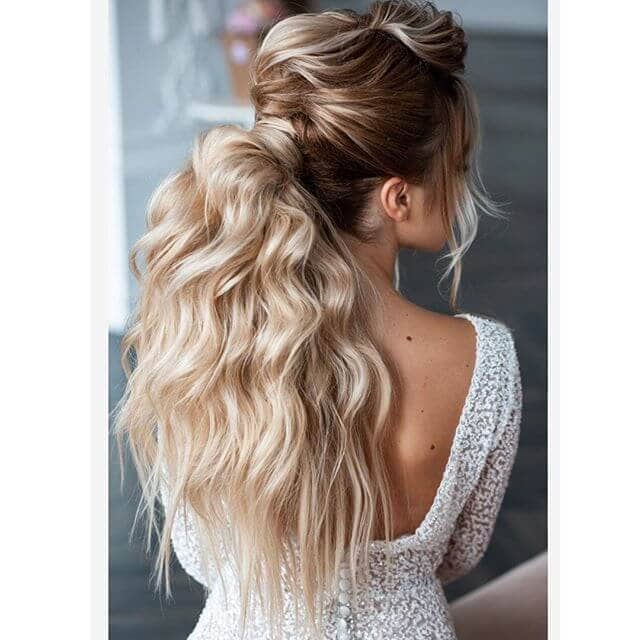 Waterfall Waves From Chunky Half-Up Ponytail