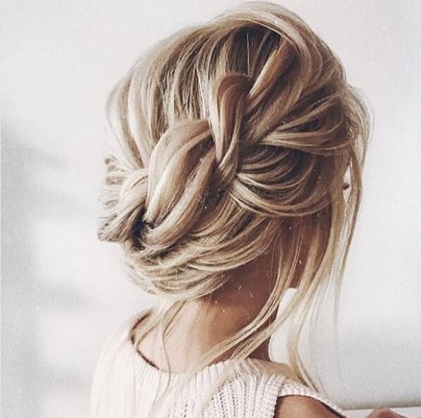 Loosely Side-Swept Romantic Rope Twist Braid